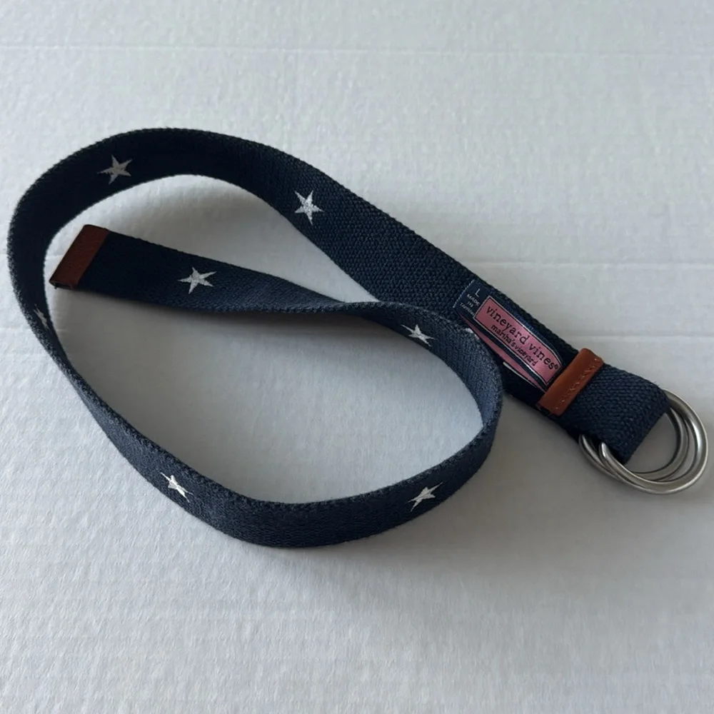 Vineyard Vines Boys Navy Blue Star Belt